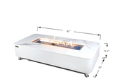 Athens 62" Marble Porcelain Fire Table