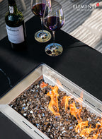 +Varna 60" Marble Porcelain Fire Table (OFP121BB)