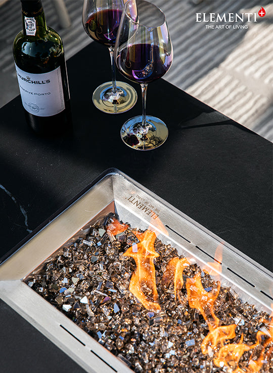 +Varna 60" Marble Porcelain Fire Table (OFP121BB)