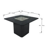 +Brugge 46" Marble Porcelain Propane Fire Table (OFP202BB)
