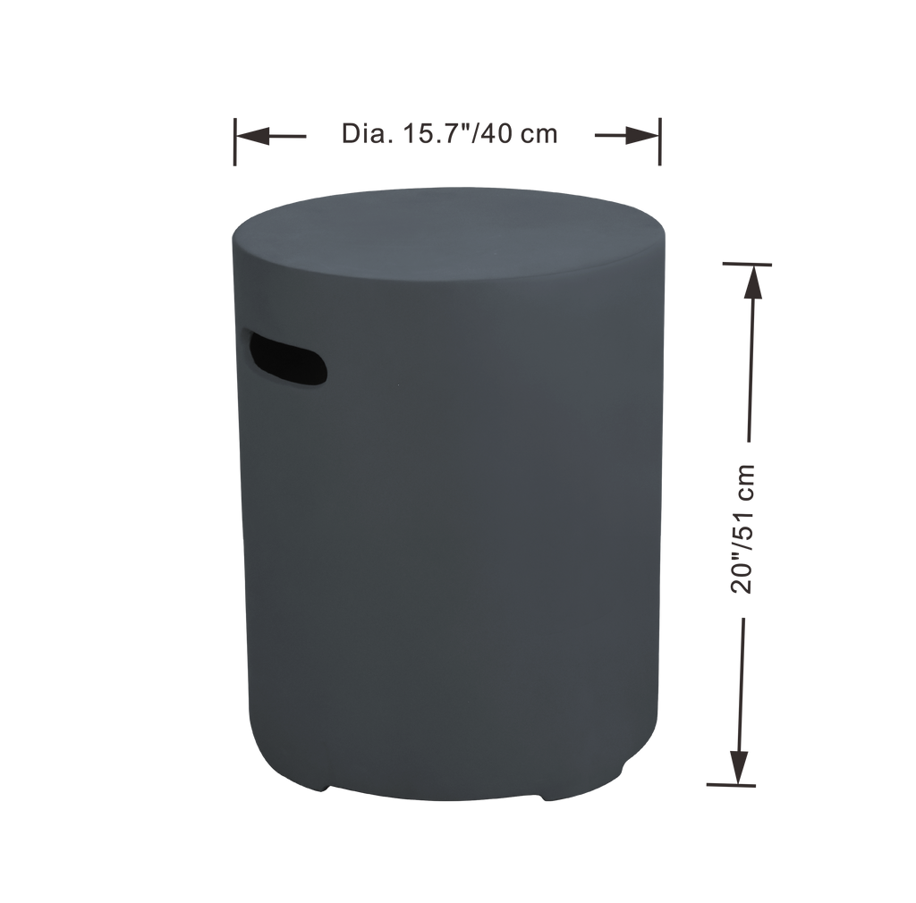 Concrete Propane Tank Cover for Lunar Bowl Fire Table (ONB01-102)