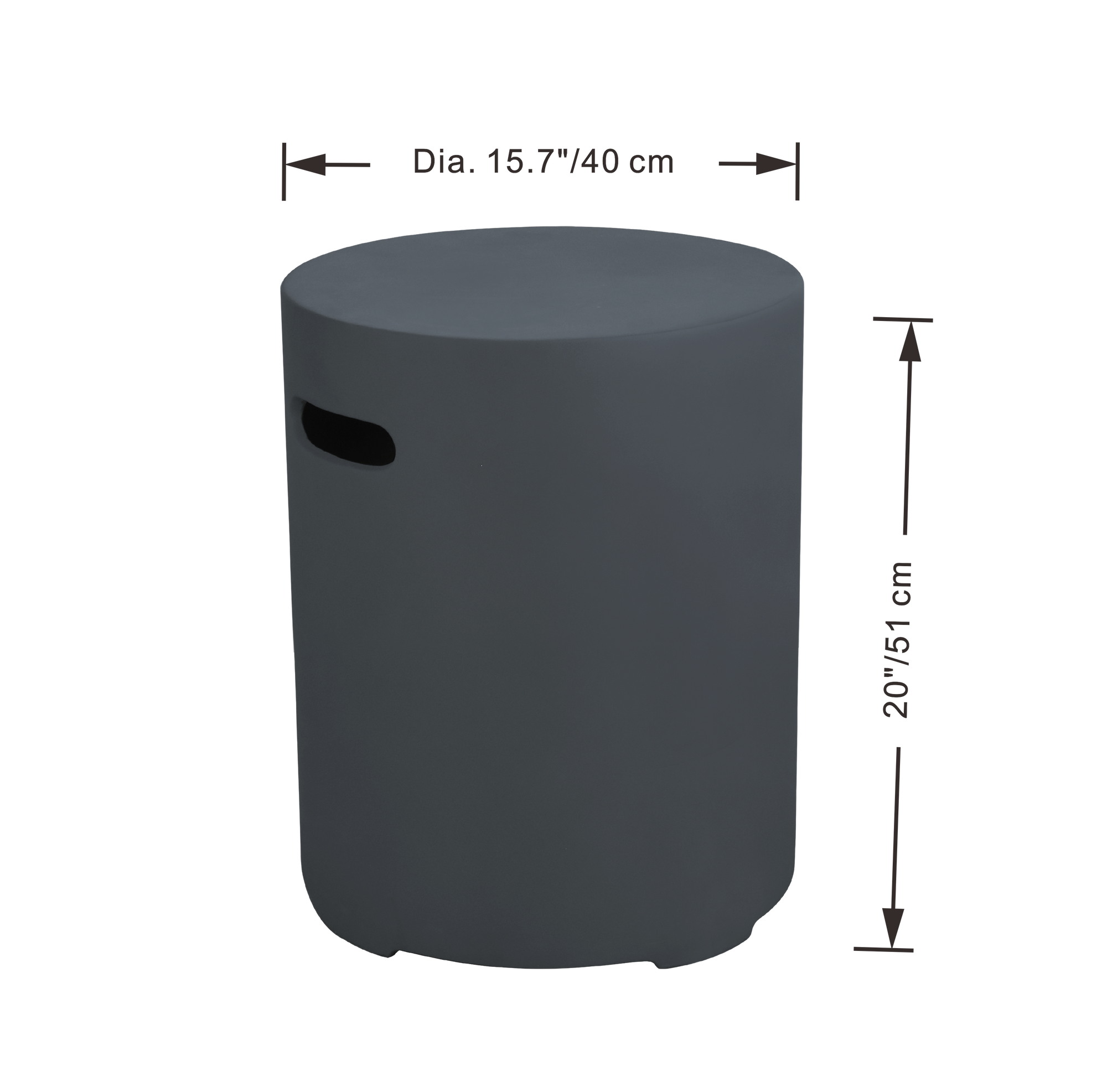 Concrete Propane Tank Cover for Lunar Bowl Fire Table (ONB01-102)