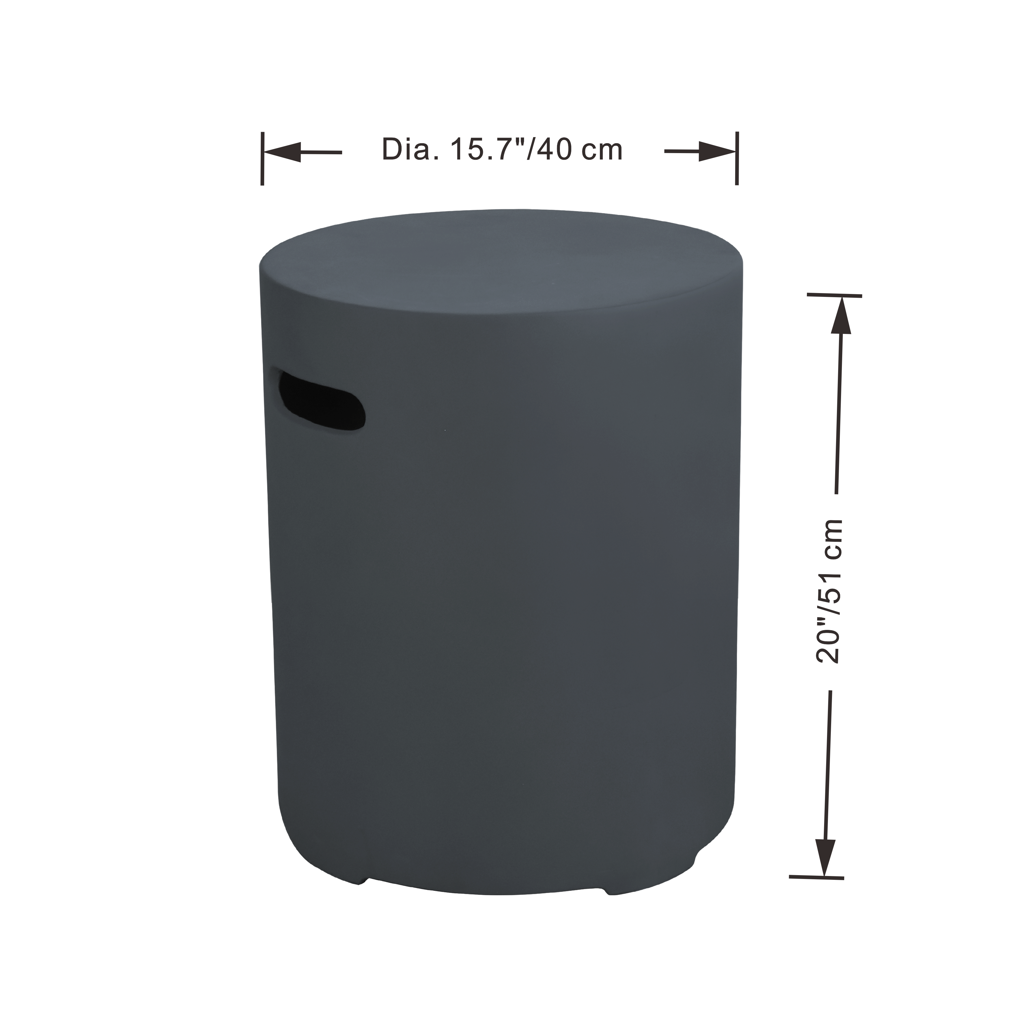Concrete Propane Tank Cover for Lunar Bowl Fire Table (ONB01-102)