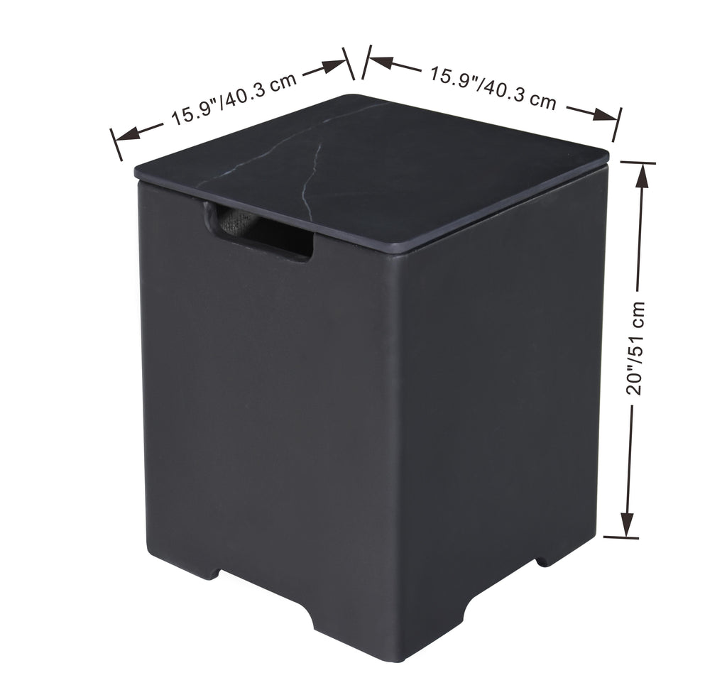 +Marble Porcelain Tank Cover w/ Removable Top (ONB401)
