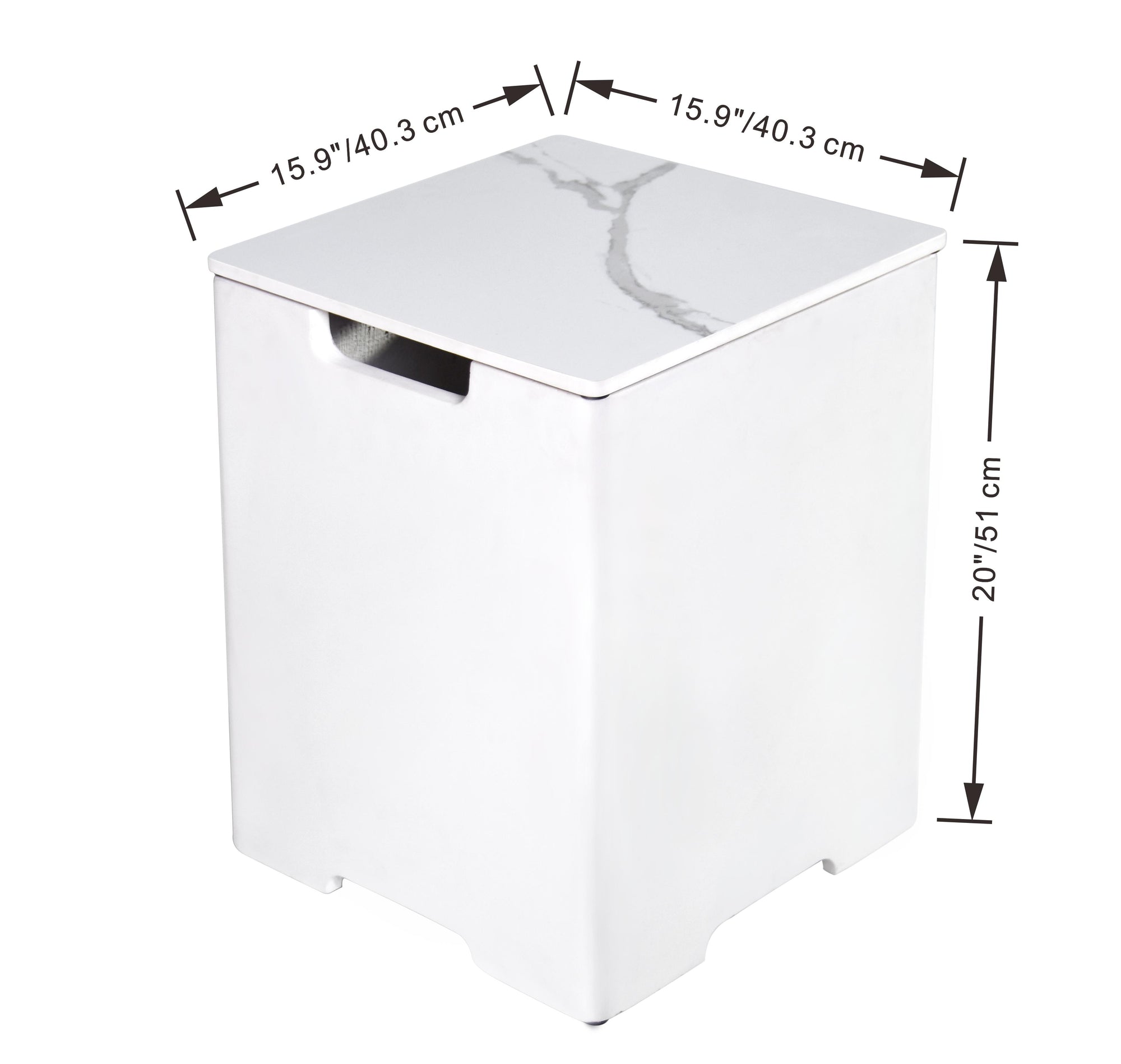 +Marble Porcelain Tank Cover w/ Removable Top (ONB401)