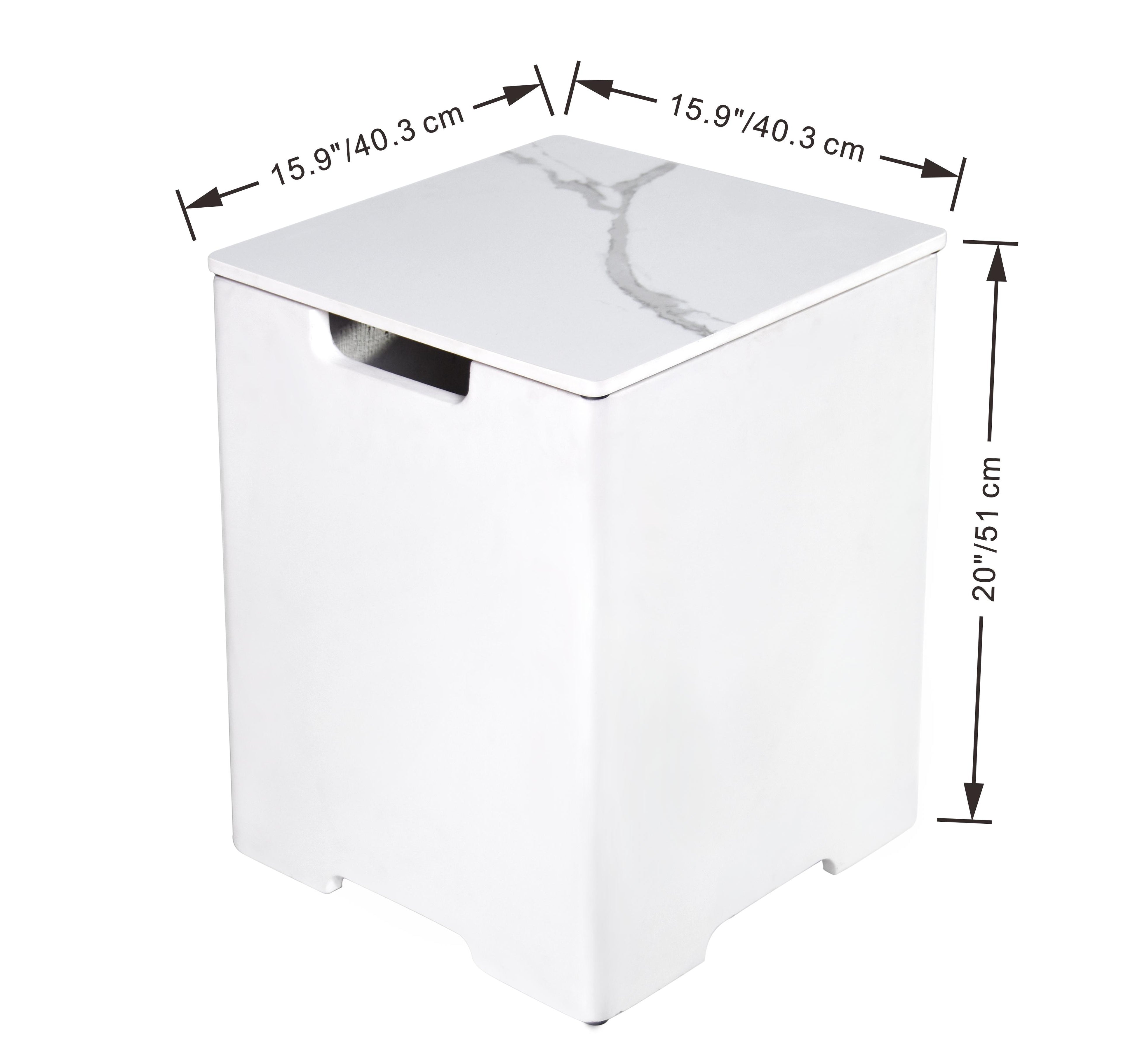 +Marble Porcelain Tank Cover w/ Removable Top (ONB401)