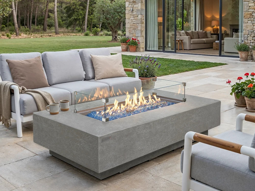 +Riviera & Positano 60" Sandstone Fire Table (OFG415)