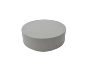 Rome 40 inches Light Gray Round Concrete Coffee Table, shown on a solid white background.