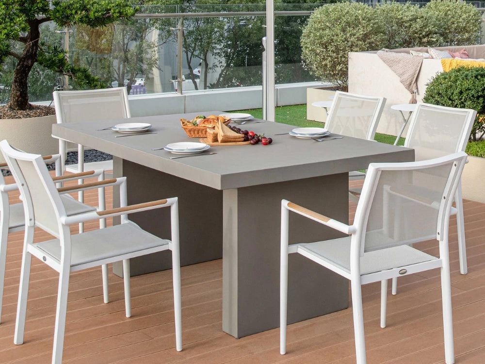 Santiago 72" Space Gray Concrete Dining Table (FDG01-SG)