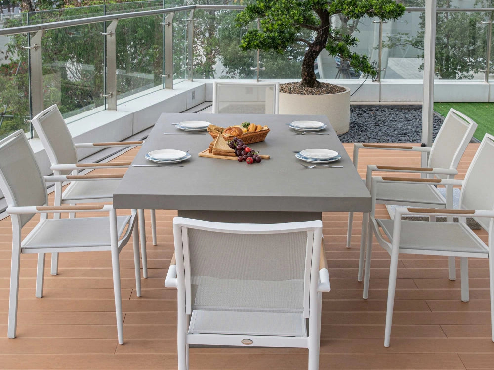 Santiago 72" Space Gray Concrete Dining Table (FDG01-SG)