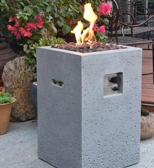Boyle 28" Propane Concrete Column Fire Pit (OFG603-LP)