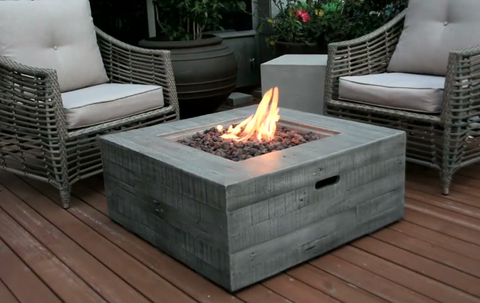 Wilton 35" Classic Grey Concrete Fire Table (OFG148CG)
