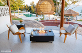 +Copenhagen 42" Marble Porcelain Outdoor Fire Table (OFP101BB)