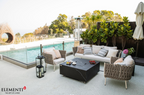 +Sofia 40" Marble Porcelain Fire Table (OFP103BB)