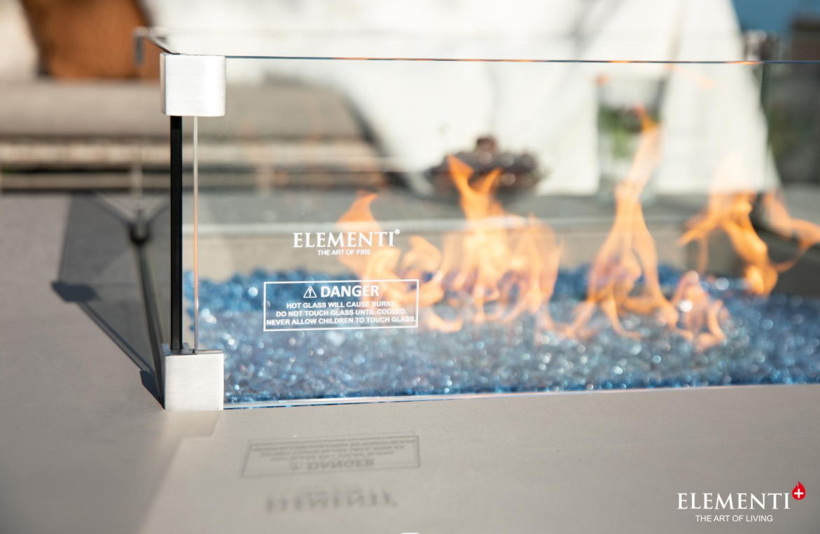 +Lucerne 42" Light Grey Sandstone Fire Table (OFG419LG)