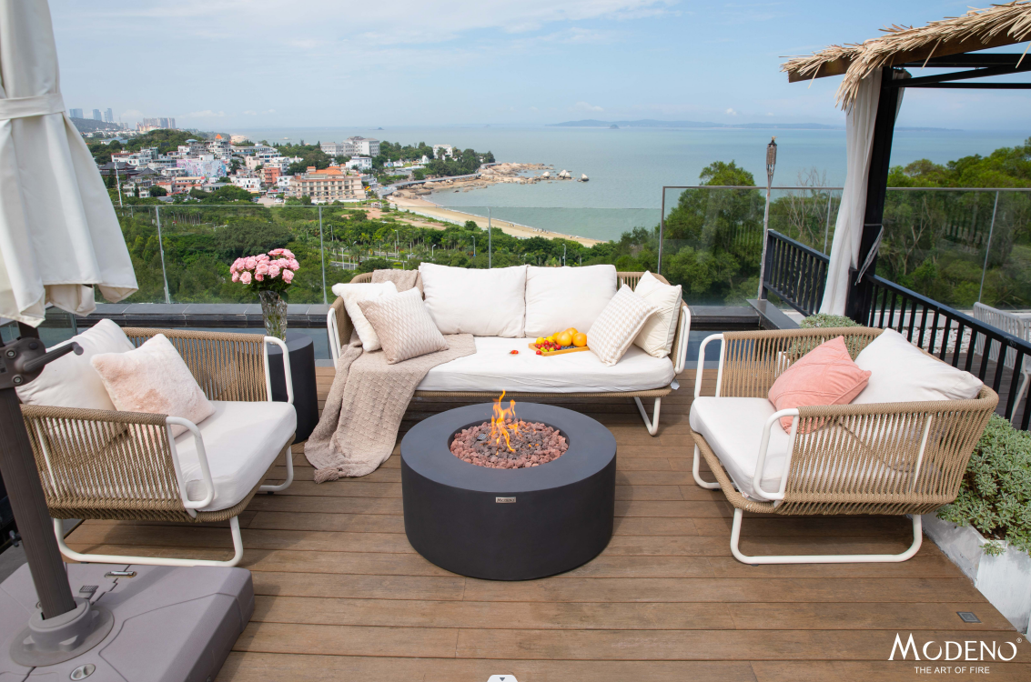 Modeno Venice 34" Concrete Fire Table (OFG113)