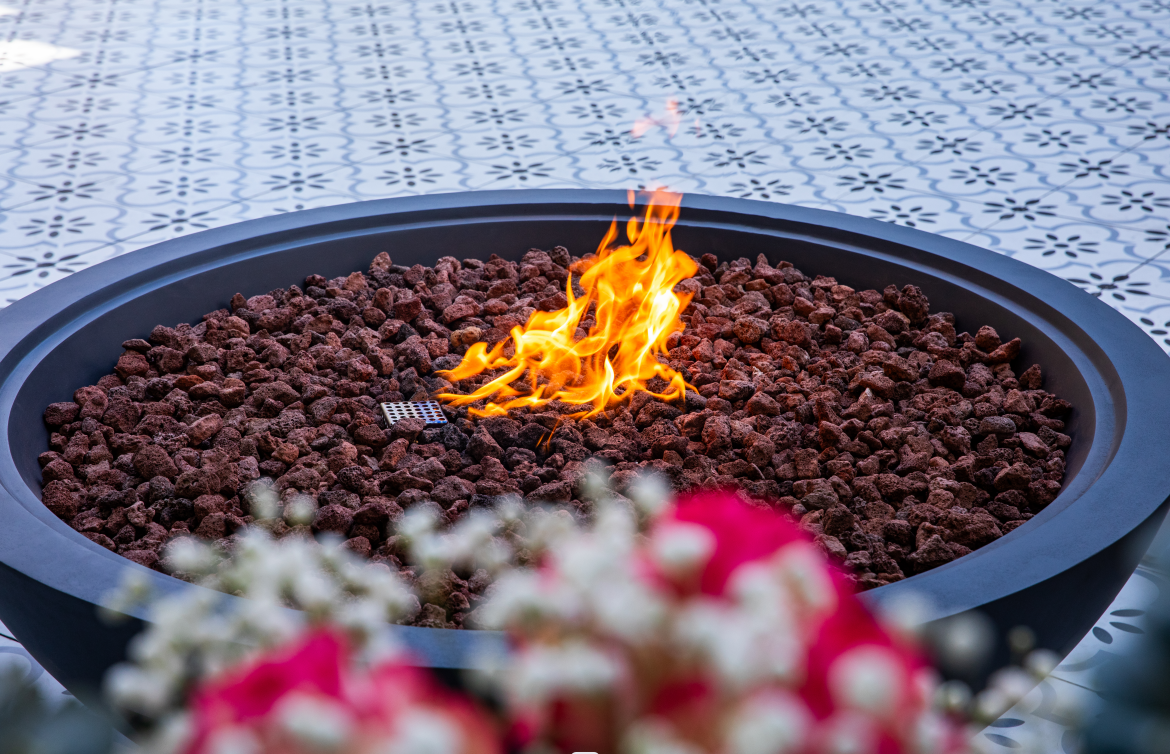 +Rose Bowl 48" Dark Grey Concrete Fire Pit (OFG420DG)