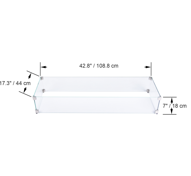 Wind Screen for Andes Fire Table (OFG309-WS)