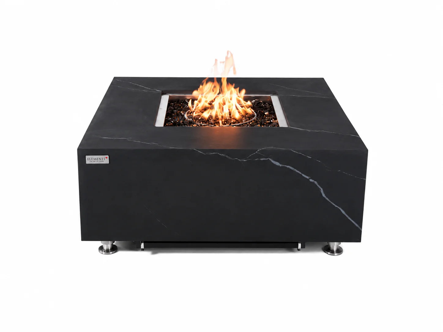 +Sofia & Bianco 40" Marble Porcelain Fire Table (OFP103)