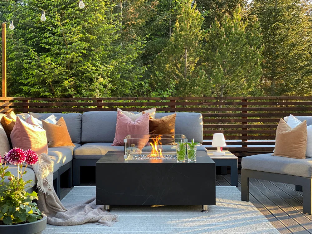 +Sofia & Bianco 40" Marble Porcelain Fire Table (OFP103)