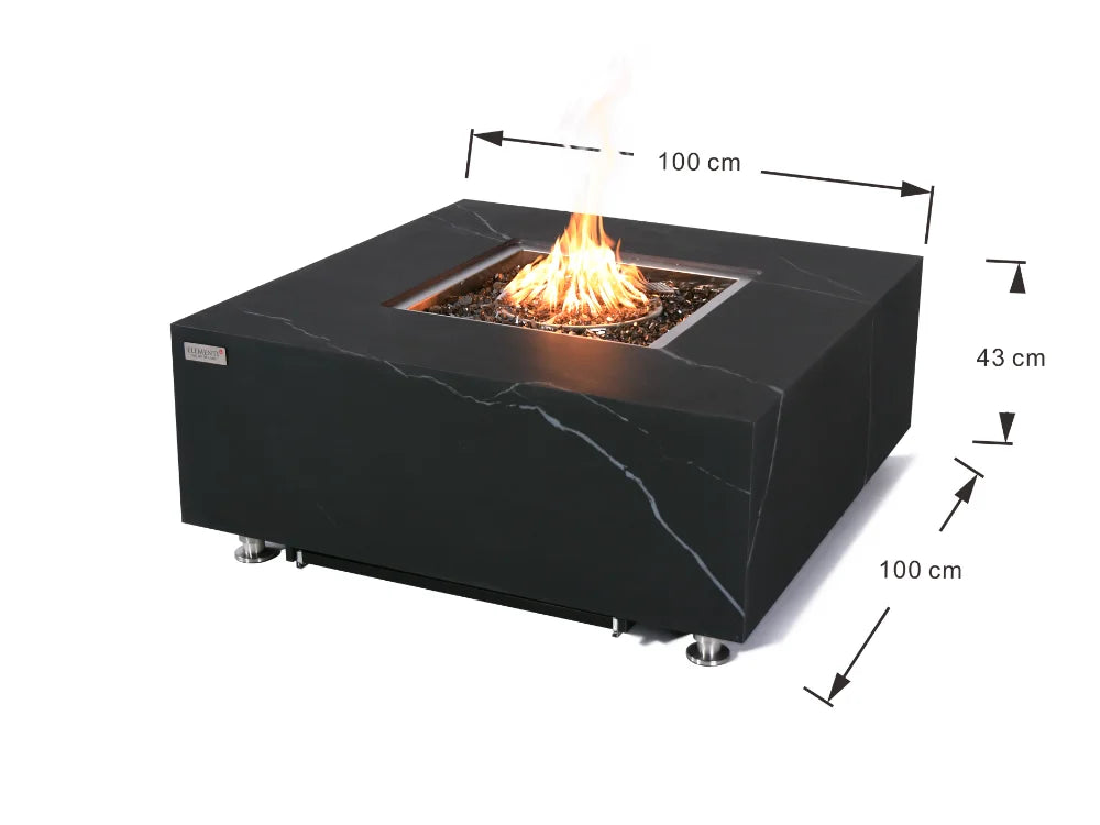 +Sofia & Bianco 40" Marble Porcelain Fire Table (OFP103)