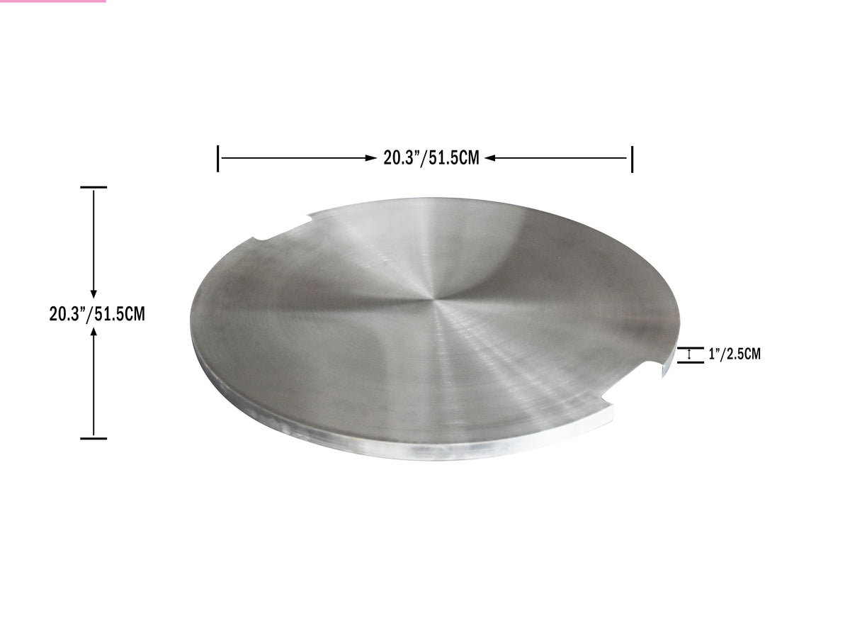 Stainless Steel Lid for Columbia Fire Table & Manchester Fire Table Dimensions