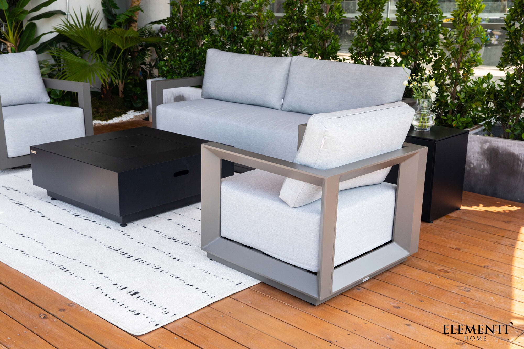 Newport Outdoor Aluminum Conversation Set with Sunbrella® Cushions (OS-2505)