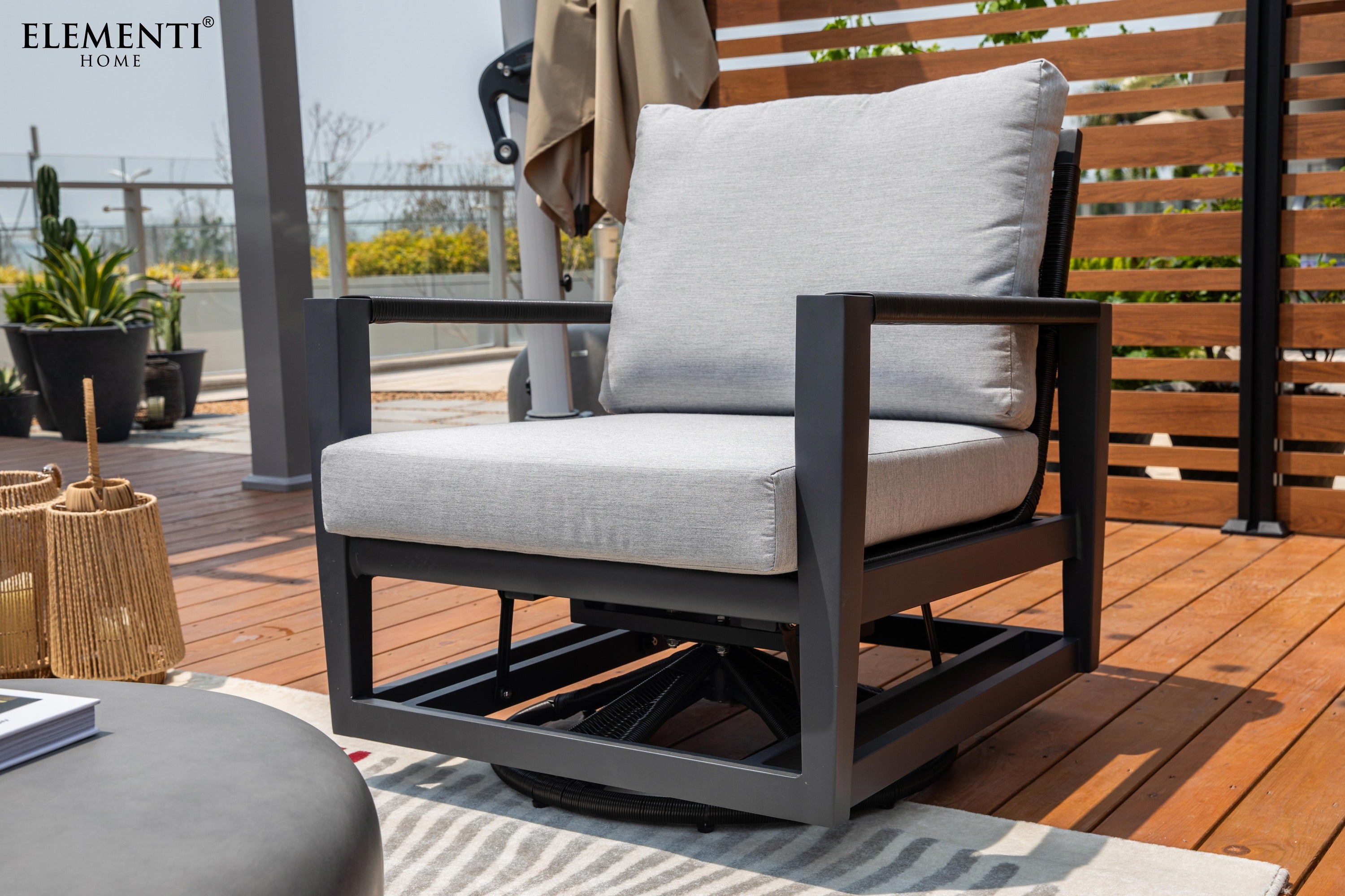 Laguna Outdoor Aluminum Swivel Chair with Sunbrella® Cushions (OS2506W)