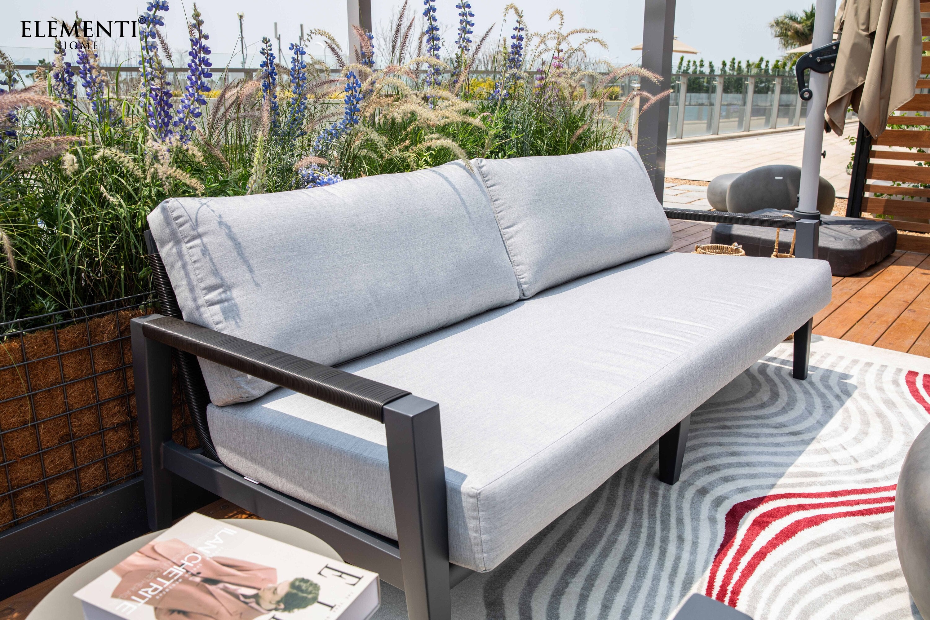 Laguna Outdoor Aluminum 3-Seat Sofa with Sunbrella® Cushions (OS2506T)