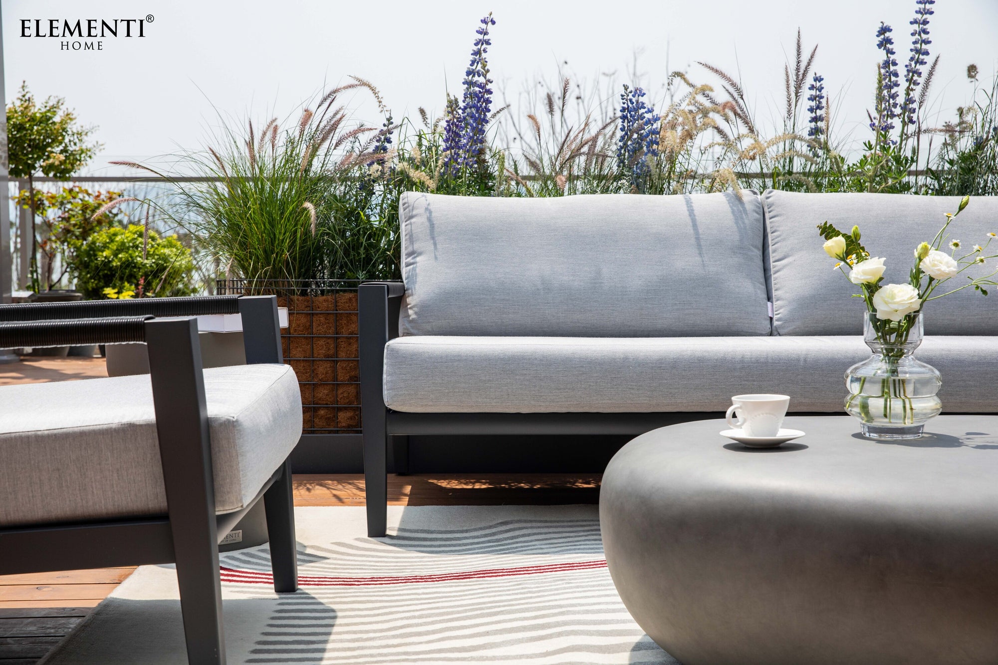 Laguna Outdoor Aluminum Conversation Set with Sunbrella® Cushions (OS-2506)