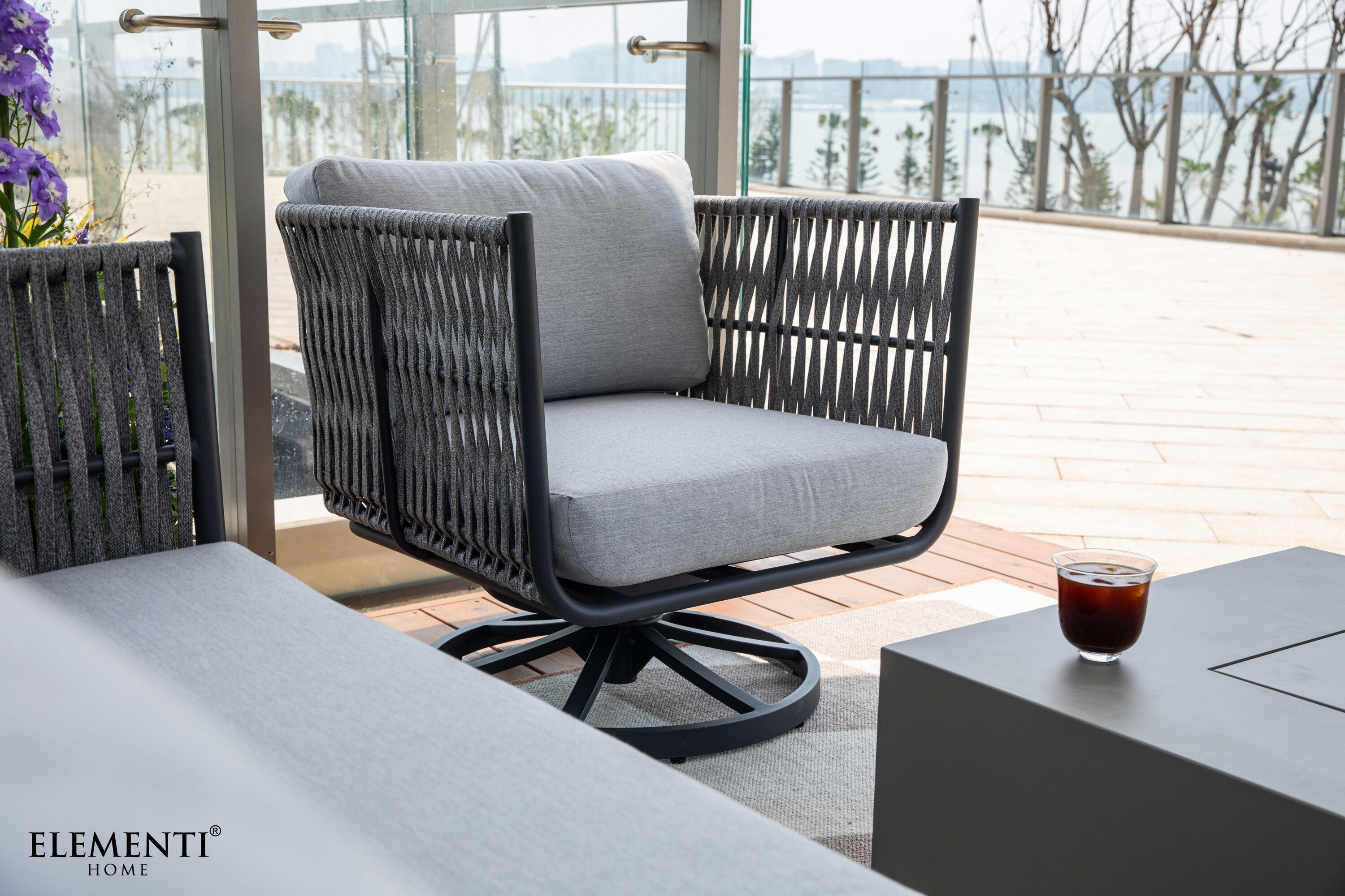 Milano Outdoor Aluminum Swivel Chair with Sunbrella® Cushions (OS2504W)