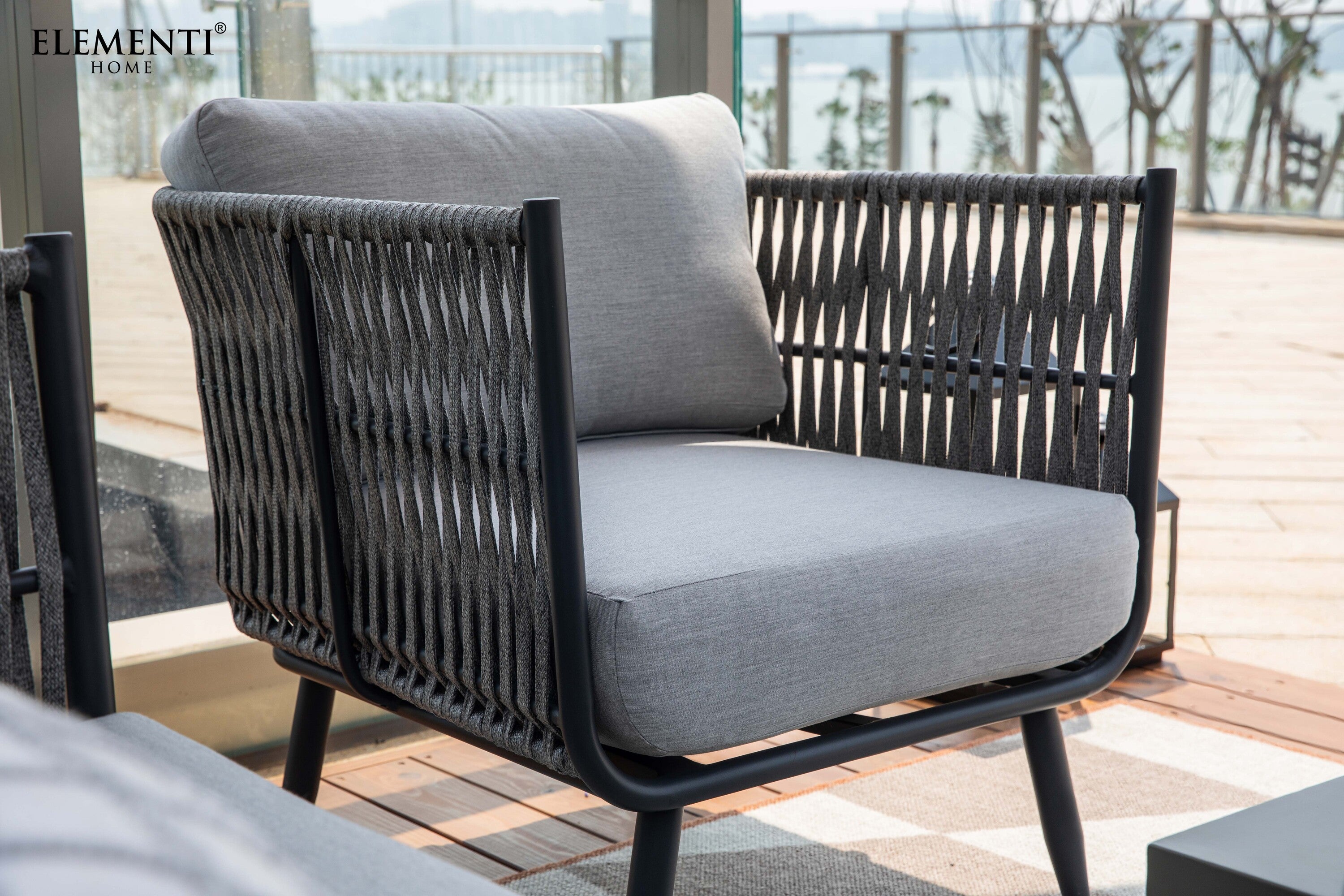 Milano Outdoor Aluminum Lounge Chair with Sunbrella® Cushions (OS-2504S)