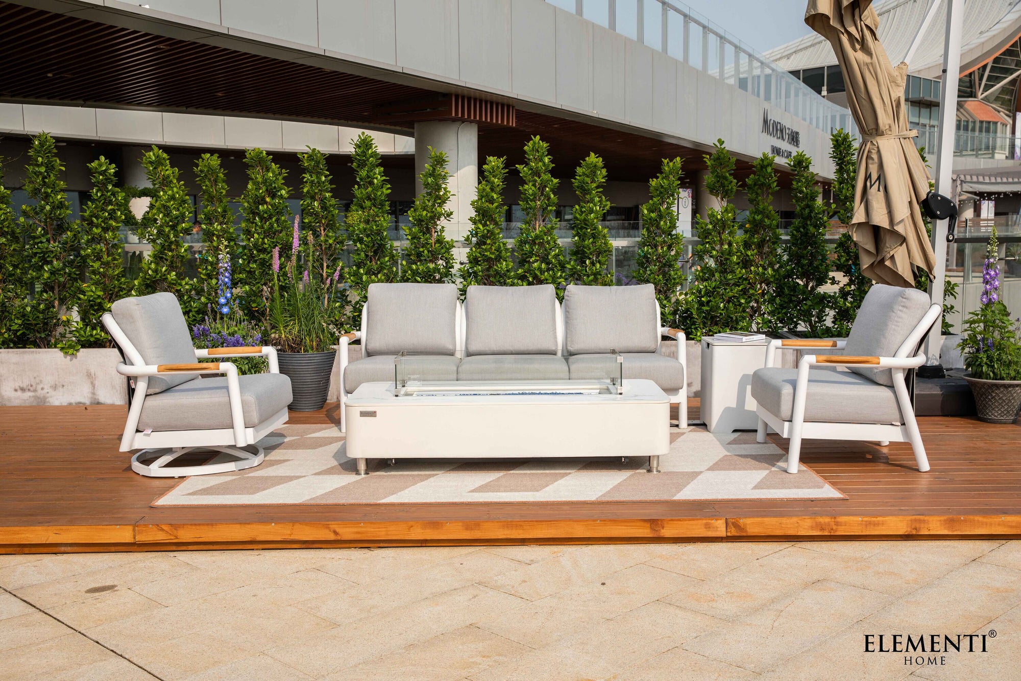 Santorini Outdoor Aluminum Conversation Set with Sunbrella® Cushions (OS-2501)