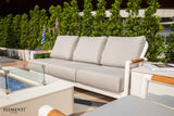 Santorini Outdoor Aluminum 3-Seat Sofa with Sunbrella® Cushions (OS-2501T)