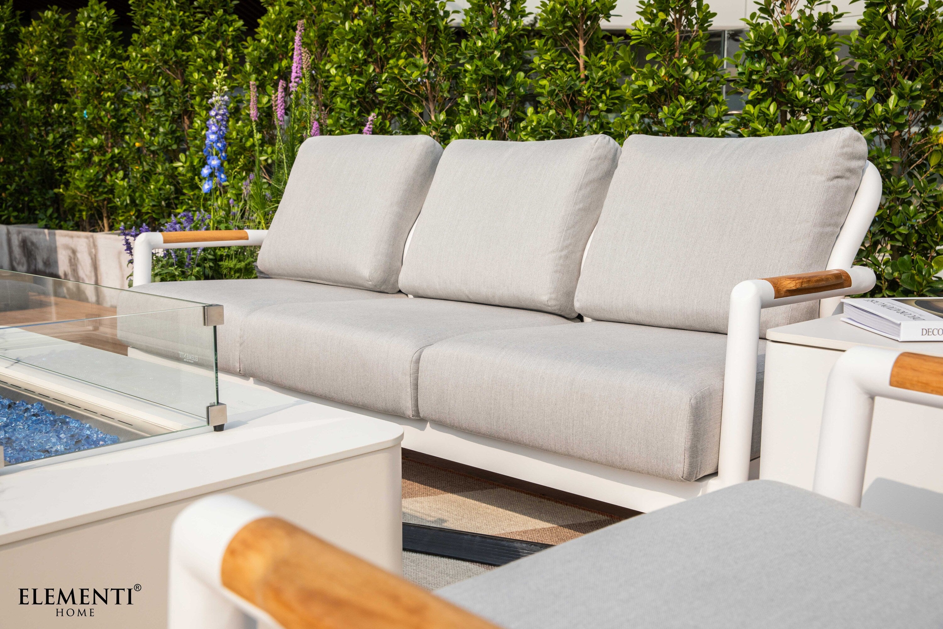 Santorini Outdoor Aluminum 3-Seat Sofa with Sunbrella® Cushions (OS-2501T)