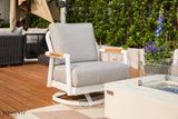 Santorini Outdoor Aluminum Swivel Chair with Sunbrella® Cushions (OS-2501W)