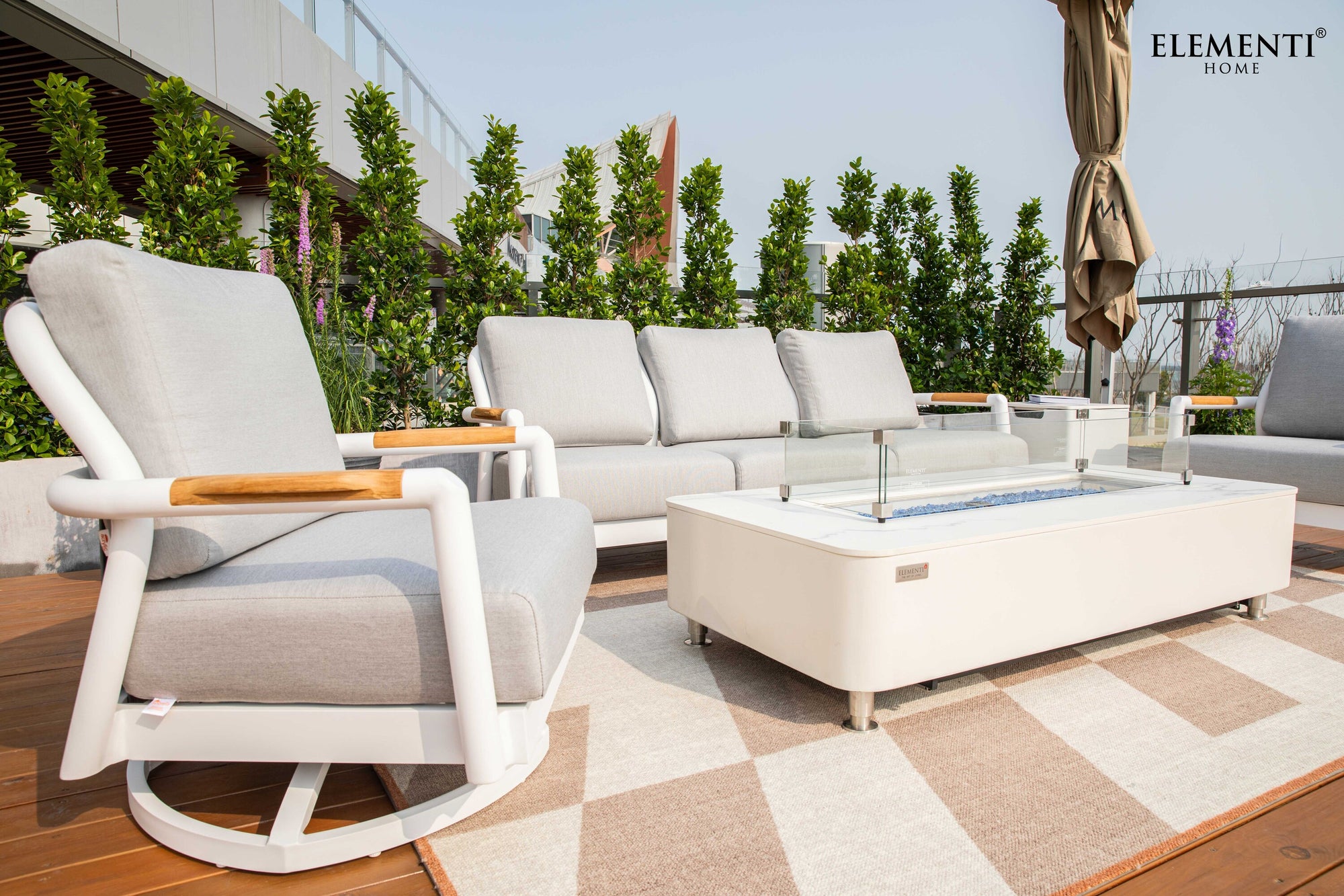 Santorini Outdoor Aluminum Conversation Set with Sunbrella® Cushions (OS-2501)