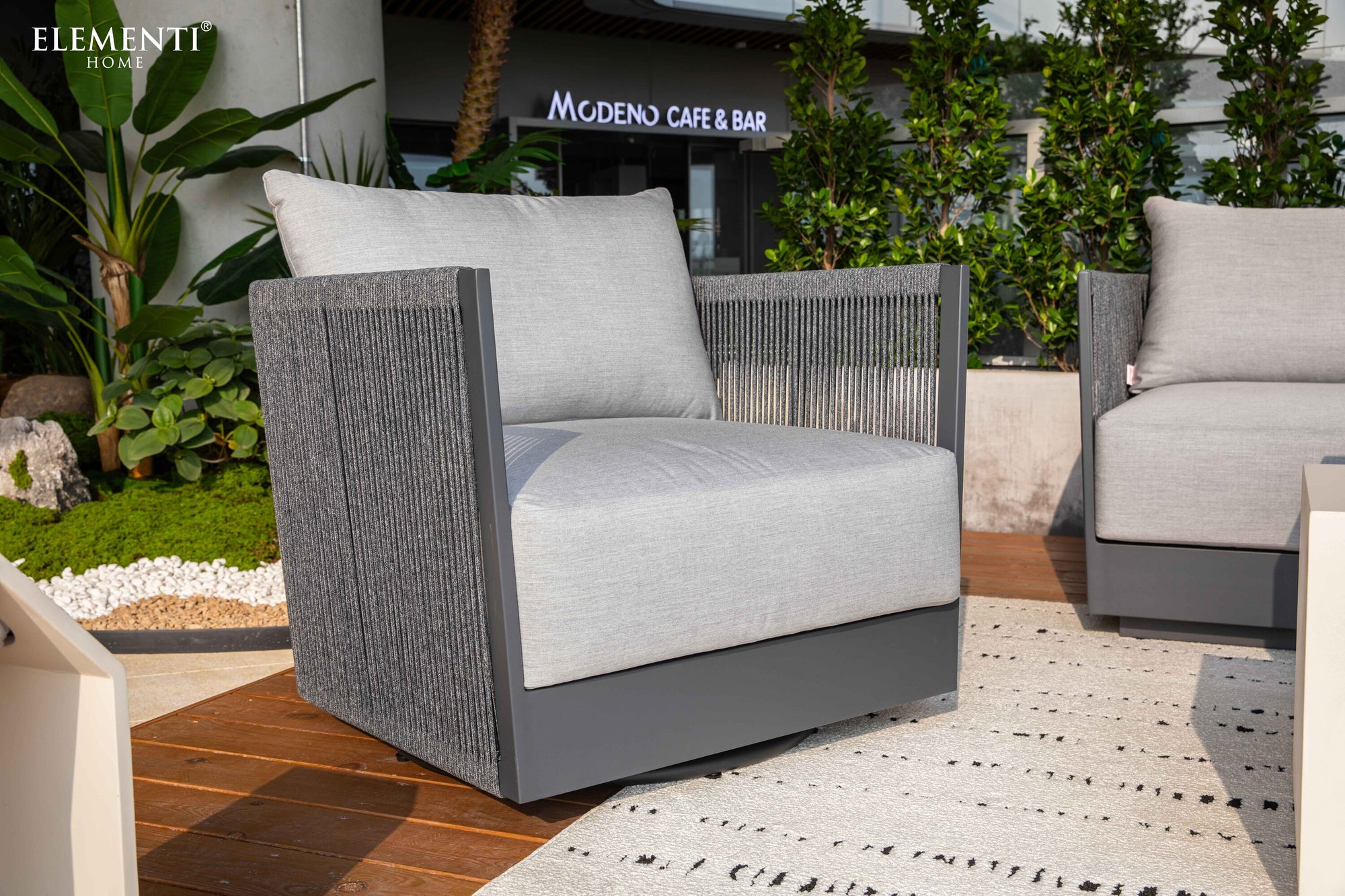 Capri Outdoor Aluminum Swivel Chair with Sunbrella® Cushions (OS-2503W)