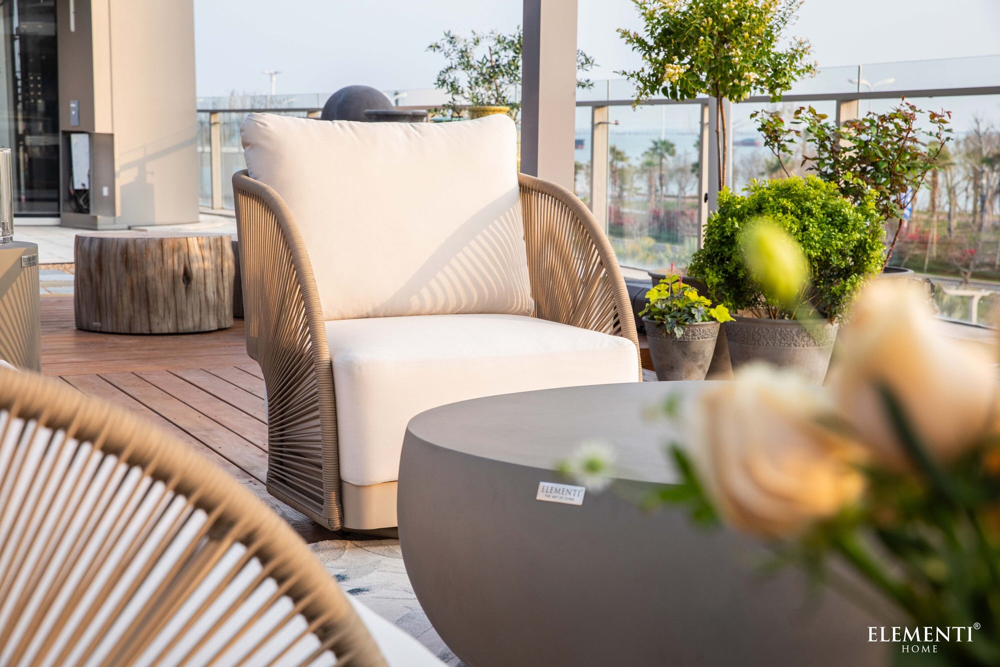 Malibu Outdoor Aluminum Swivel Chair with Sunbrella® Cushions (OS-2502W)
