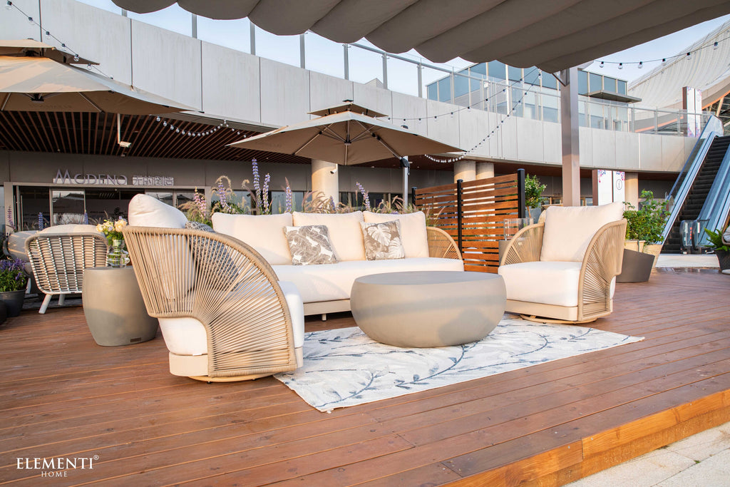 Malibu Outdoor Aluminum Conversation Set with Sunbrella® Cushions (OS-2502)