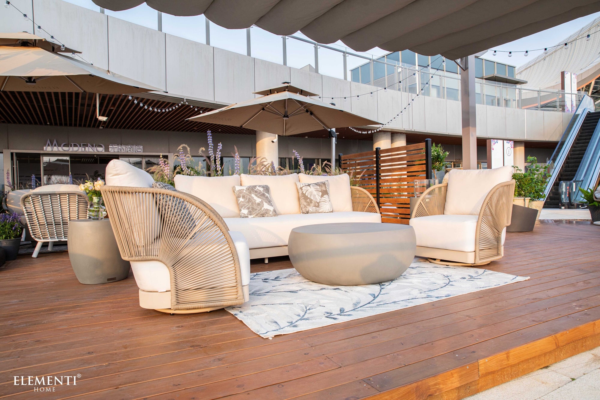 Malibu Outdoor Aluminum Conversation Set with Sunbrella® Cushions (OS-2502)