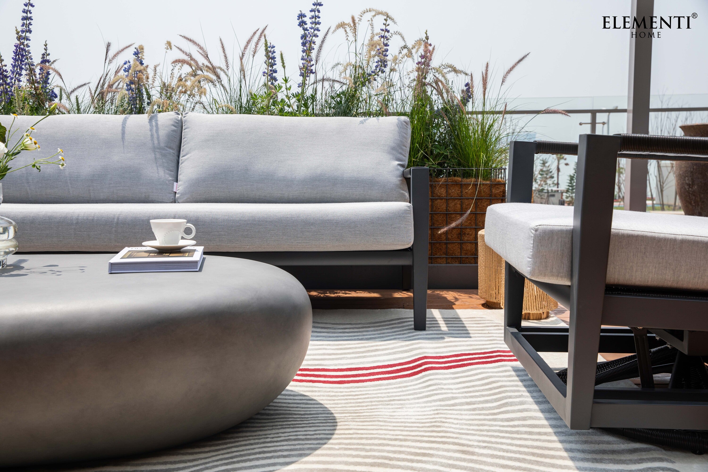 Laguna Outdoor Aluminum 3-Seat Sofa with Sunbrella® Cushions (OS2506T)