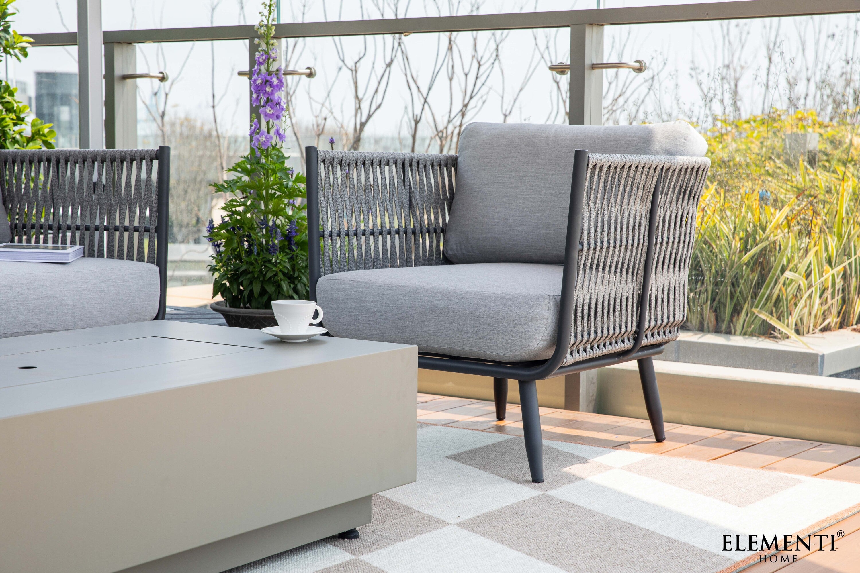 Milano Outdoor Aluminum Lounge Chair with Sunbrella® Cushions (OS2504S)