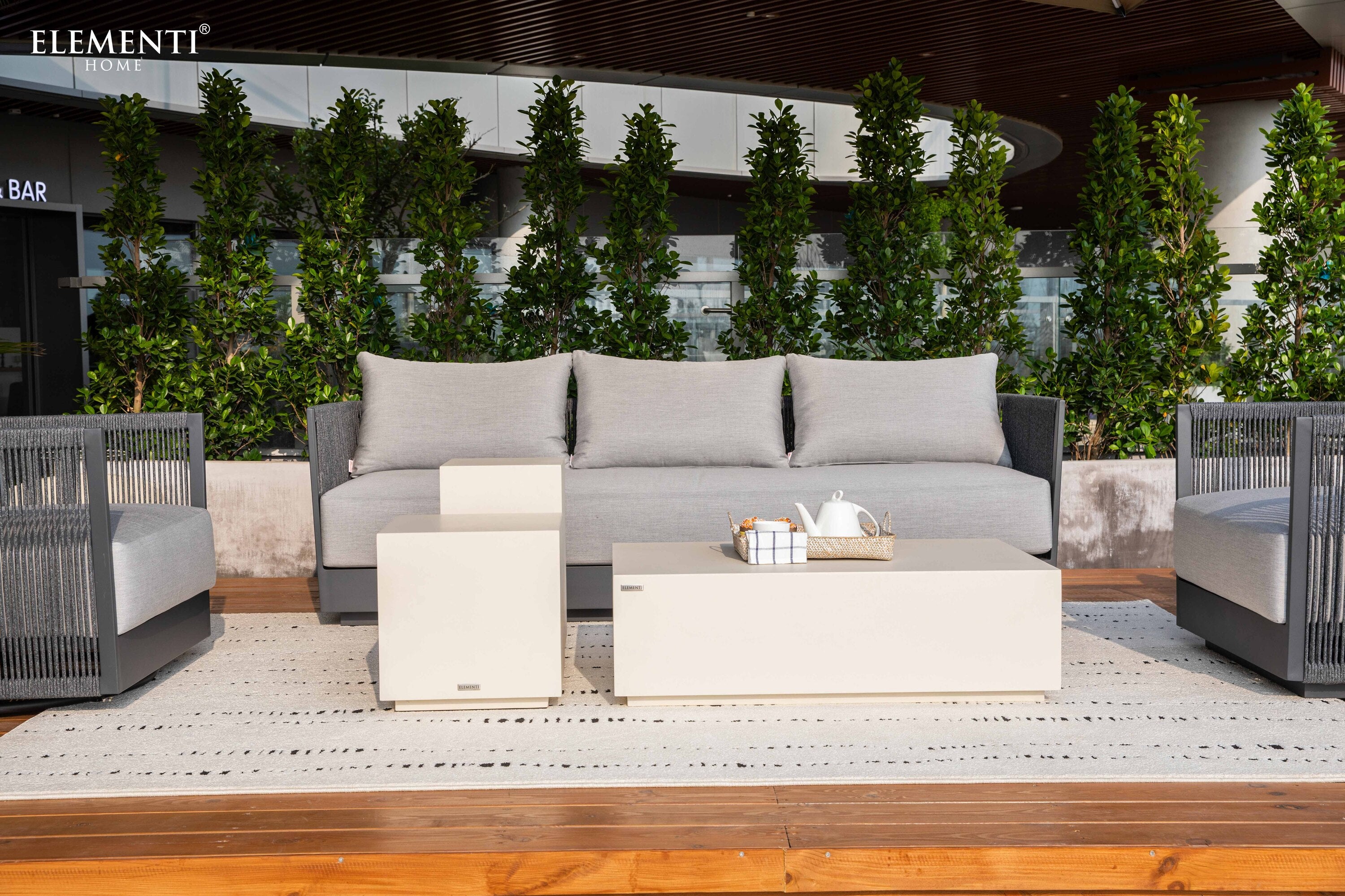 Capri Outdoor Aluminum 3-Seat Sofa with Sunbrella® Cushions (OS2503T)