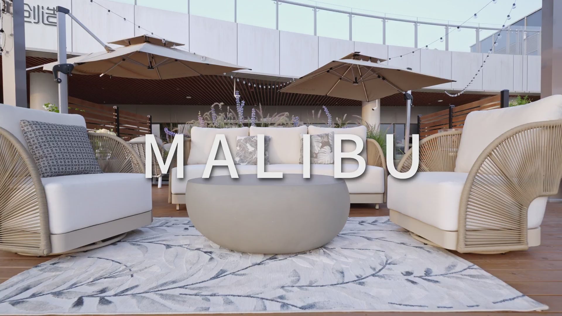 Malibu Outdoor Aluminum 3-Seat Sofa with Sunbrella® Cushions (OS-2502T)