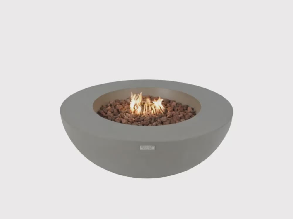 Load video: Lunar Bowl 42" Concrete Fire Table (OFG101)