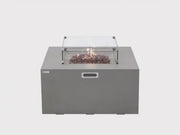 Elementi Rocky Light Gray Concrete Fire Table with Hidden Tank Storage