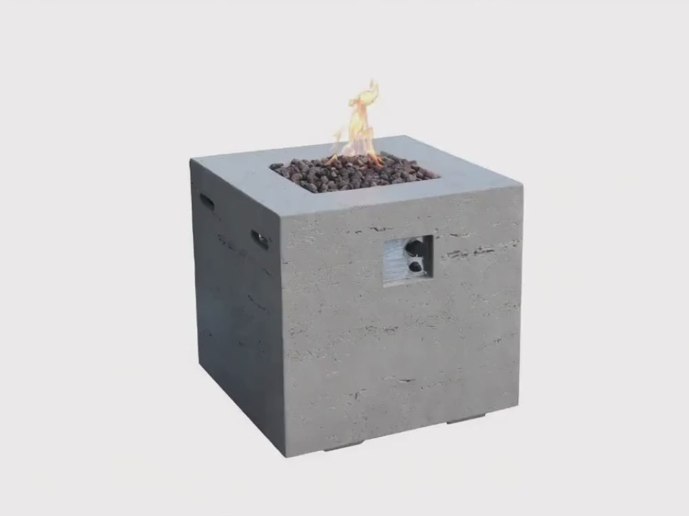 Load video: Ellington 27" Propane Concrete Fire Table (OFG302-LP)