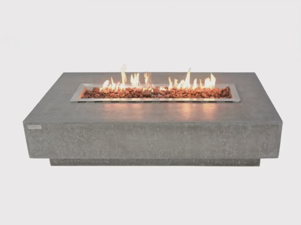Load video: Hampton 56" Concrete Outdoor Fire Table (OFG139)