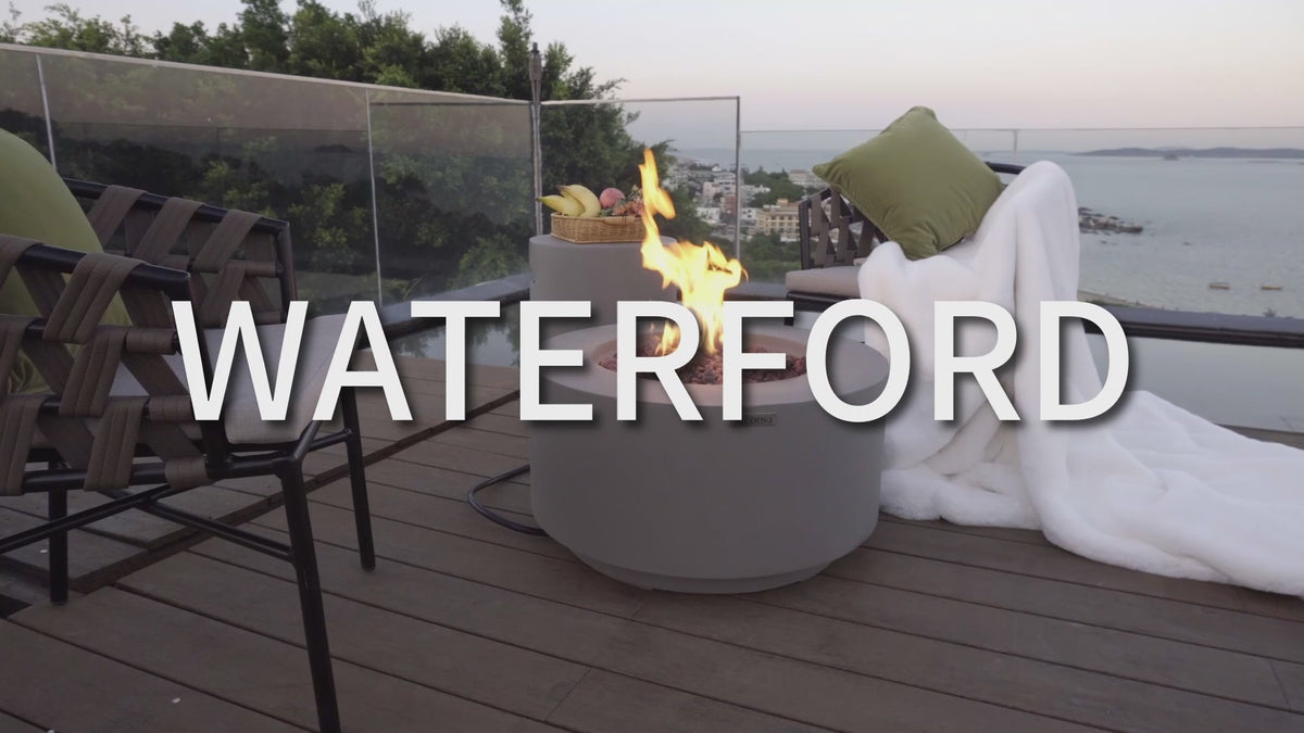 Load video: Modeno Waterford 27" Concrete Fire Table (OFG152)